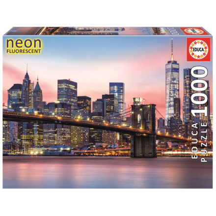 EDUCA Svítící puzzle Brooklynský most, New York 1000 dílků 147091