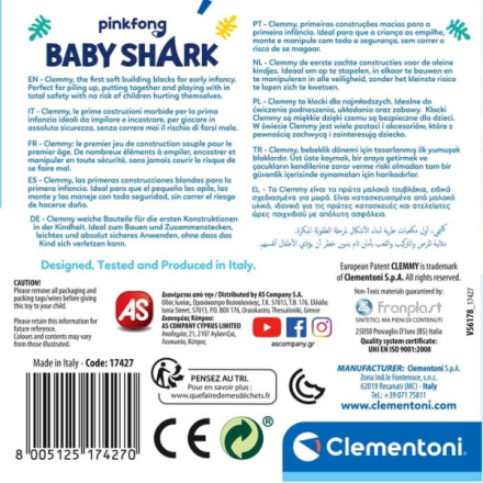CLEMENTONI Soft Clemmy Box Baby Shark s 6 kostkami 147128