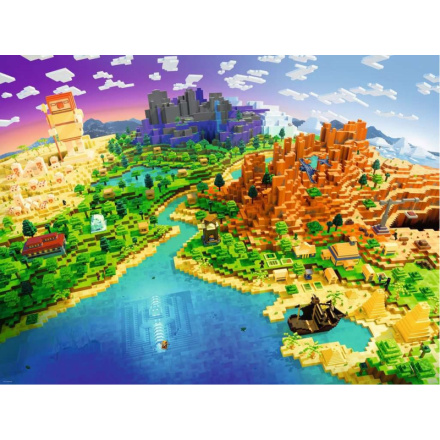 RAVENSBURGER Puzzle Minecraft: Svět Minecraftu 1500 dílků 147273