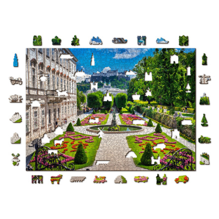 WOODEN CITY Dřevěné puzzle Palác Mirabell a Salzburský hrad 2v1, 1010 dílků EKO 147670