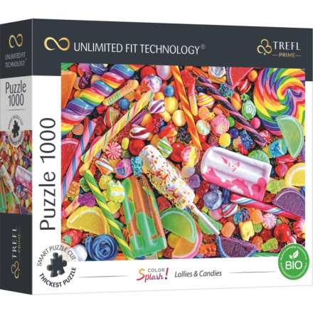 TREFL Puzzle UFT Color Splash: Lízátka a cukrovinky 1000 dílků 147706