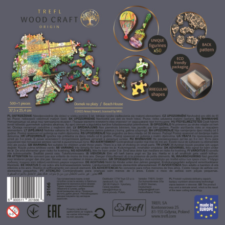 TREFL Wood Craft Origin puzzle Plážový domek 501 dílků 147850