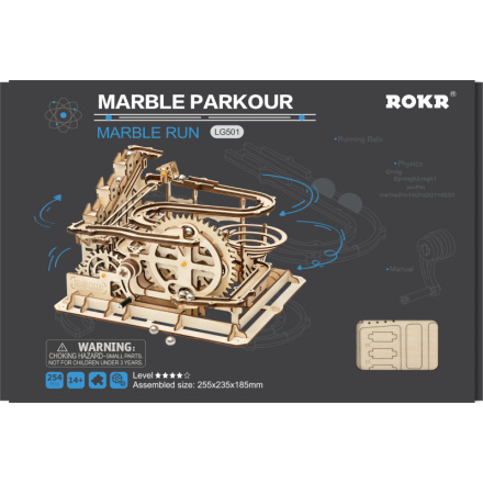 ROBOTIME Rokr 3D dřevěné puzzle Kuličková dráha: Parkour 254 dílků 147986