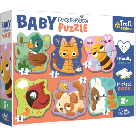 TREFL Baby puzzle Zvířátka 6v1 (2-6 dílků) 148006