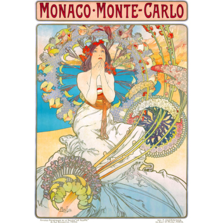 ENJOY Puzzle Monako Monte Carlo, Alfons Mucha 1000 dílků 148641