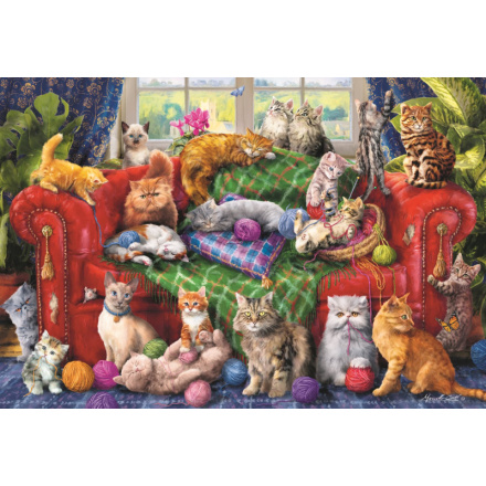 TREFL Puzzle Kočky na pohovce 1500 dílků 149391