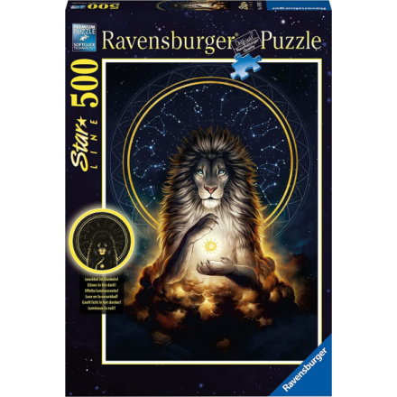 RAVENSBURGER Svítící puzzle Zářící lev 500 dílků 149458