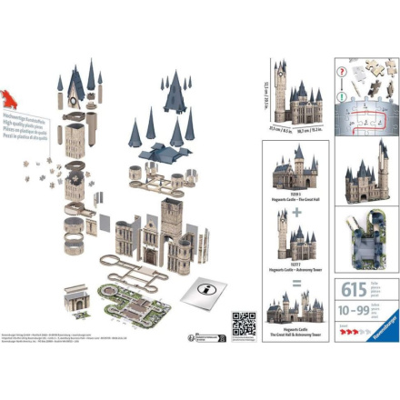 RAVENSBURGER 3D puzzle Harry Potter: Bradavice, Astronomická věž 615 dílků 149614