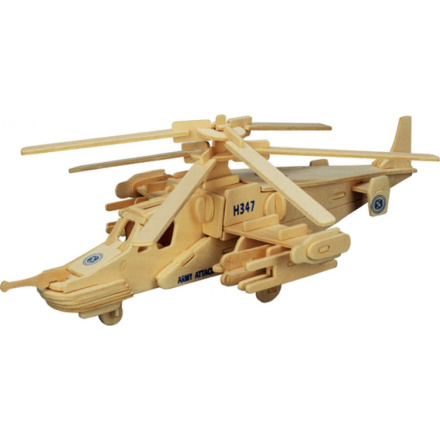 WOODEN TOY , WCK 3D puzzle Vrtulník 149642