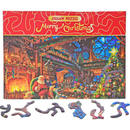 Puzzle Merry Christmas: U Santy doma 468 dílků 149660