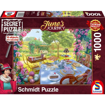 SCHMIDT Secret puzzle June's Journey: Čaj v zahradě 1000 dílků 149799