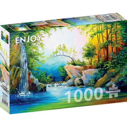 ENJOY Puzzle V lese u vodopádu 1000 dílků 149903
