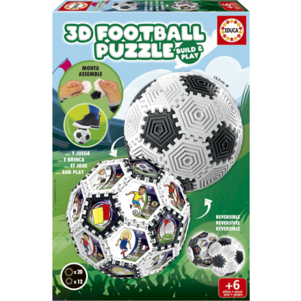 EDUCA 3D Puzzle Build&Play: Fotbalový míč 32 dílků 150126