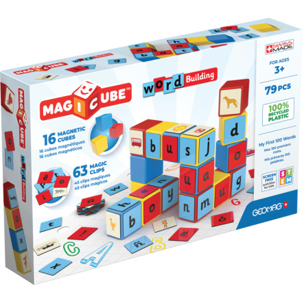 GEOMAG Magnetické kostky Magicube Word 79 kostek 150364