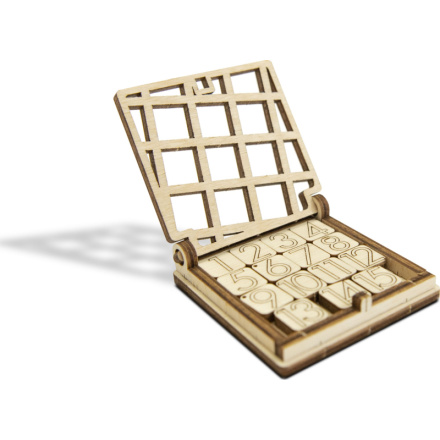 WOODEN CITY 3D puzzle hra mini 15 - posuvný hlavolam 150413