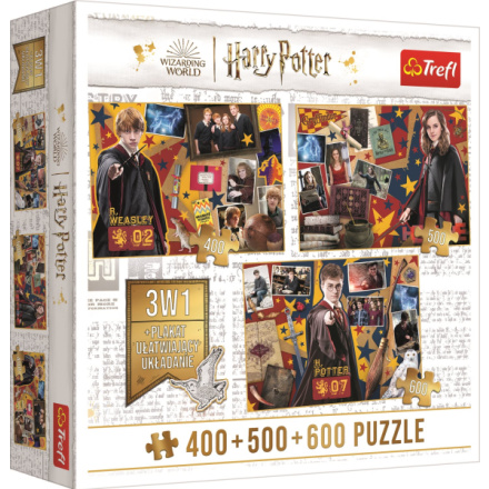 TREFL Puzzle Harry Potter: Ron, Hermiona a Harry 400 + 500 + 600 dílků 151115