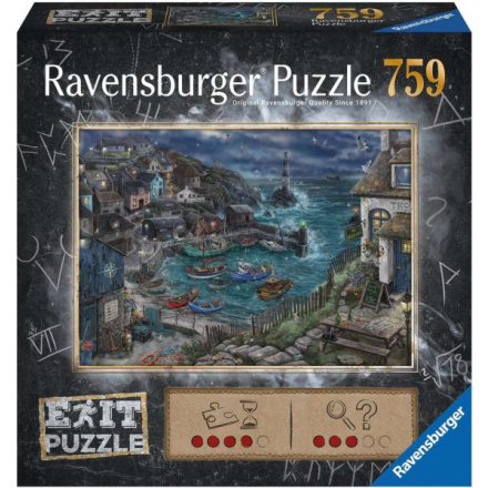 RAVENSBURGER Únikové EXIT puzzle Rybářská vesnice 759 dílků 151491