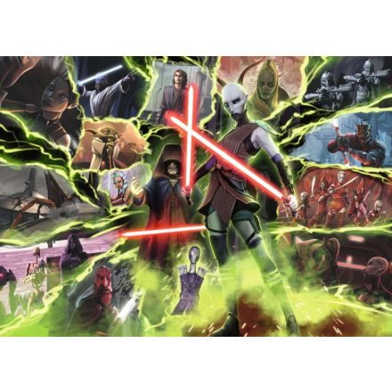 RAVENSBURGER Puzzle Star Wars Záporáci: Asajj Ventress 1000 dílků 151667