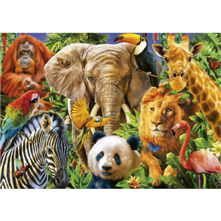 EDUCA Puzzle Koláž divokých zvířat 500 dílků 152206