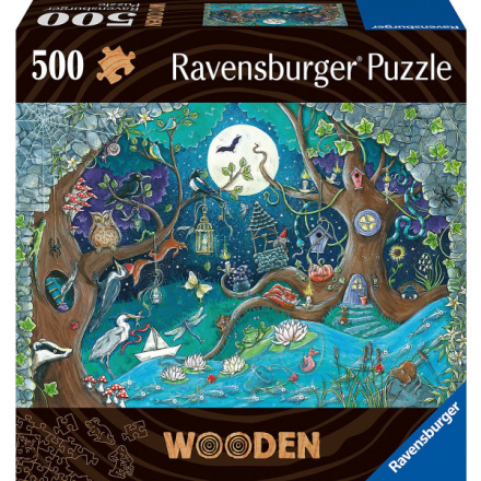RAVENSBURGER Dřevěné puzzle Kouzelný les 500 dílků 152639