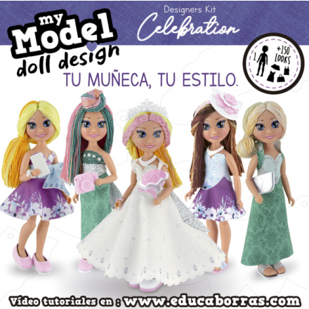 EDUCA Kreativní sada My Model Doll Design: Oslava 152794