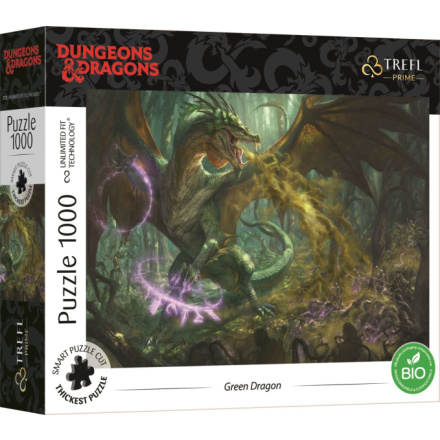 TREFL Puzzle UFT Dungeons&Dragons: Zelený drak 1000 dílků 152910