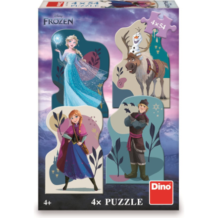 DINO Puzzle Ledové království: Přátelství 4x54 dílků 153128