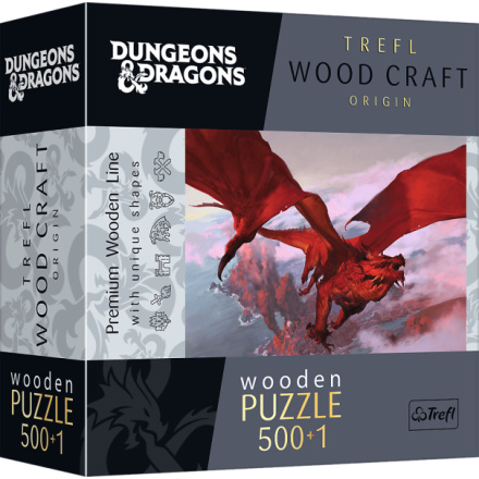 TREFL Wood Craft Origin puzzle Dungeons&Dragons: Starověký červený drak 501 dílků 153785