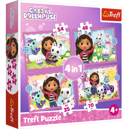 TREFL Puzzle Gábinin kouzelný domek 4v1 (35,48,54,70 dílků) 153801