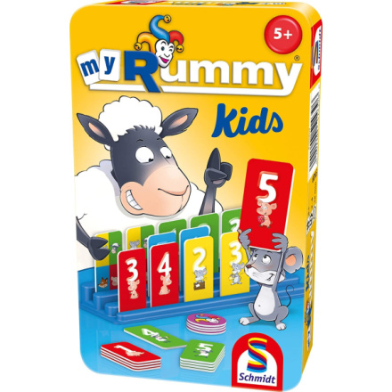SCHMIDT Dětská hra MyRummy Kids v plechové krabičce 153817