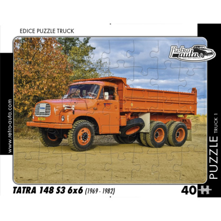 RETRO-AUTA Puzzle TRUCK č.1 Tatra 148 S3 6x6 (1969-1982) 40 dílků 153822