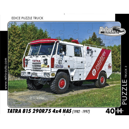 RETRO-AUTA Puzzle TRUCK č.3 Tatra 815 290R75 4x4 HAS (1982-1997) 40 dílků 153824