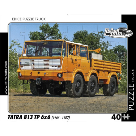 RETRO-AUTA Puzzle TRUCK č.6 Tatra 813 TP 6x6 (1967-1982) 40 dílků 153827