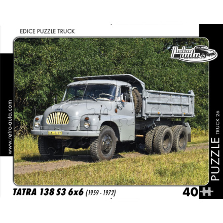 RETRO-AUTA Puzzle TRUCK č.26 Tatra 138 S3 6x6 (1959-1972) 40 dílků 153847