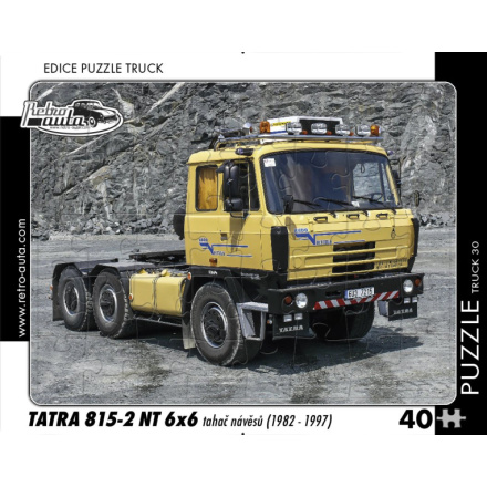 RETRO-AUTA Puzzle TRUCK č.30 Tatra 815-2 NT 6x6 tahač návěsů (1982-1997) 40 dílků 153851