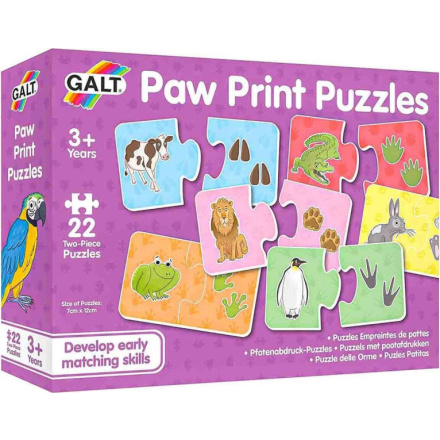 GALT Baby puzzle Zvířátka a jejich stopy 22x2 dílky 155151