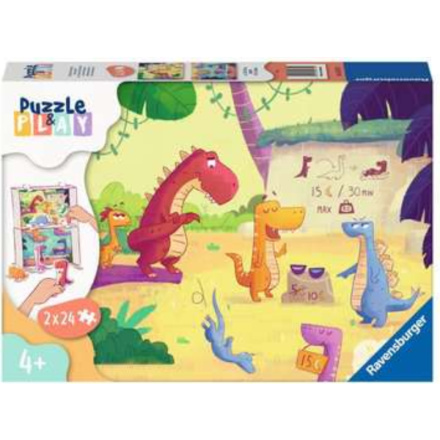 RAVENSBURGER Puzzle&Play: Dinosaurus 2x24 dílků 155199