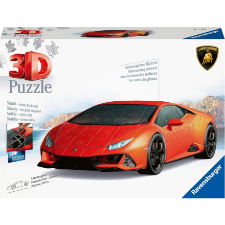 RAVENSBURGER 3D puzzle Lamborghini Huracán Evo oranžové 156 dílků 155211