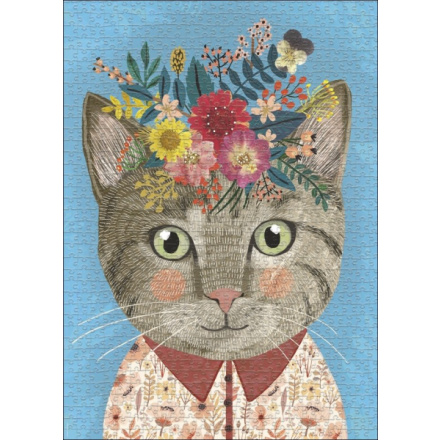HEYE Puzzle Floral Friends: Krásná kočička 1000 dílků 155680