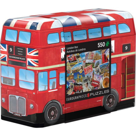 EUROGRAPHICS Puzzle v plechové krabičce Londýnský autobus 550 dílků 155950