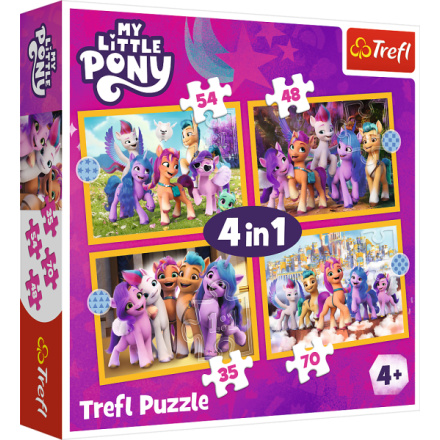 TREFL Puzzle My Little Pony: Seznamte se s poníky 4v1 (35,48,54,70 dílků) 155978
