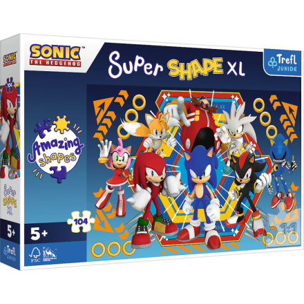 TREFL Puzzle Super Shape XL Svět ježka Sonica 104 dílků 155992
