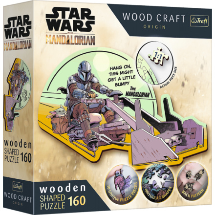 TREFL Wood Craft Origin puzzle The Mandalorian: Setkání 160 dílků 156012