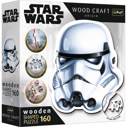 TREFL Wood Craft Origin puzzle Star Wars: Helma stormtroopera 160 dílků 156013