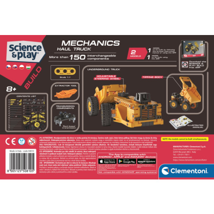 CLEMENTONI Science&Play Mechanická laboratoř Těžební auta 2v1 156120