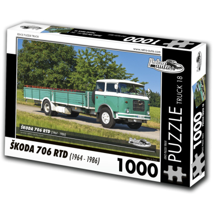 RETRO-AUTA Puzzle TRUCK č.18 Škoda 706 RTD (1964-1986) 1000 dílků 156205