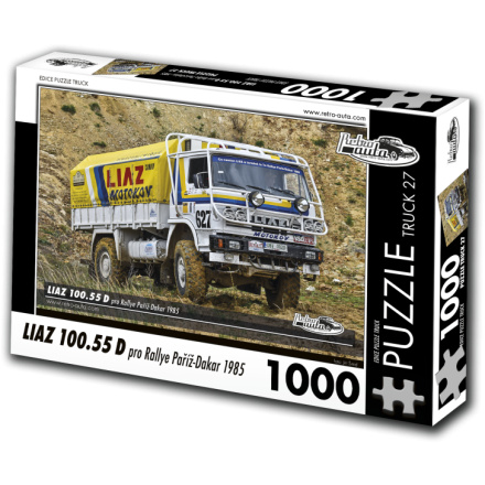 RETRO-AUTA Puzzle TRUCK č.27 Liaz 100.55 D pro Rallye Paříž-Dakar (1985) 1000 dílků 156215