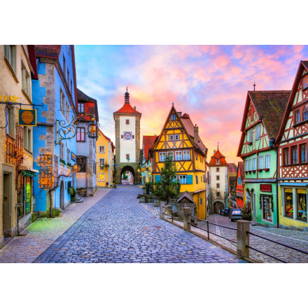 ENJOY Puzzle Staré město Rothenburg, Německo 1000 dílků 156440