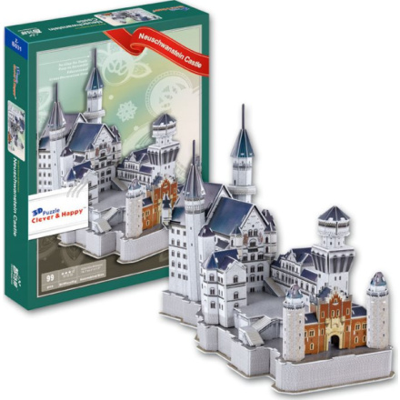 CLEVER&HAPPY 3D puzzle Zámek Neuschwanstein 99 dílků 156812