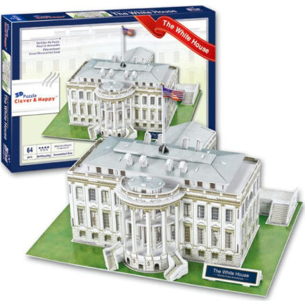 CLEVER&HAPPY 3D puzzle Bílý dům, Washington 64 dílků 156818